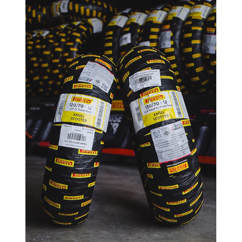 ยาง PIRELLI ANGEL SCOOTER ใส่ VESPA GTS / LAM X300 / MSX ไซส์เดิม คู่ละ 4,750฿ (ยางปี 25)
