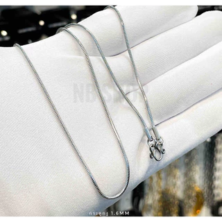 787 สร้อยคอสแตนเลสแท้100% สร้อยพระ สร้อยลายงู งูกลม 1.5mm สร้อยคอพระ สร้อยสแตนเลสแท้ไม่ลอกไม่ดำ สีเงิน และ ทอง