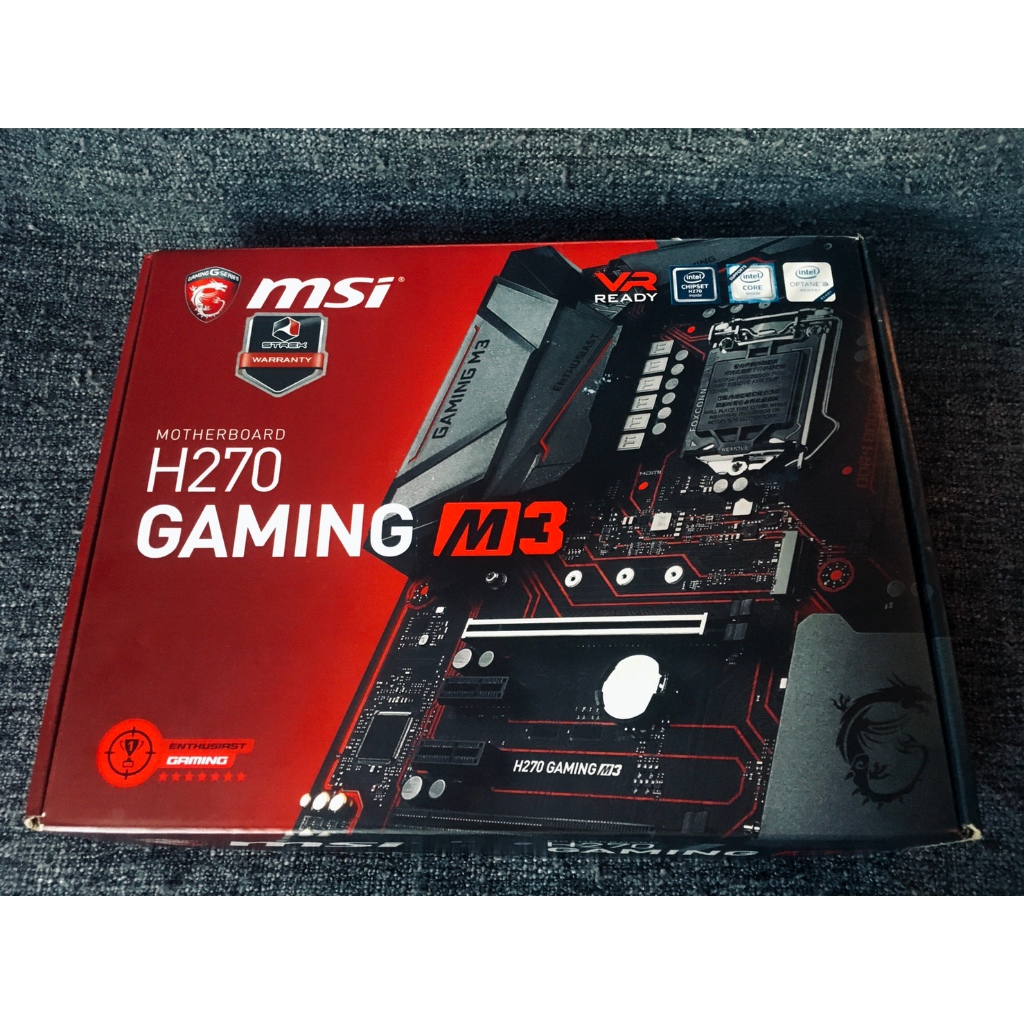 1151V1 MSI H270 GAMING M3 กล่องพร้อมฝาหลัง
