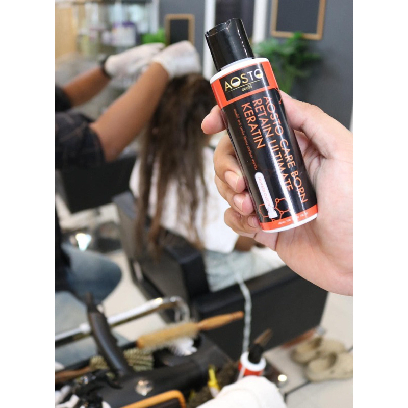 🔥AOSTO CARE BORN RETAIN KERATIN ULTIMATE KERATINออสโต้แคร์บอร์นรีเทรนอัลทิเมทเคราตินสด