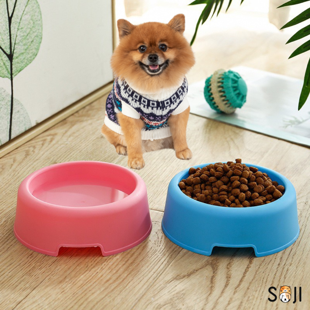 พร้อมส่ง🐶🐱ชามอาหาร ชามน้ำ สำหรับสัตว์เลี้ยง สุนัข แมว พลาสติกแข็งแรง ราคาถูก⭐️