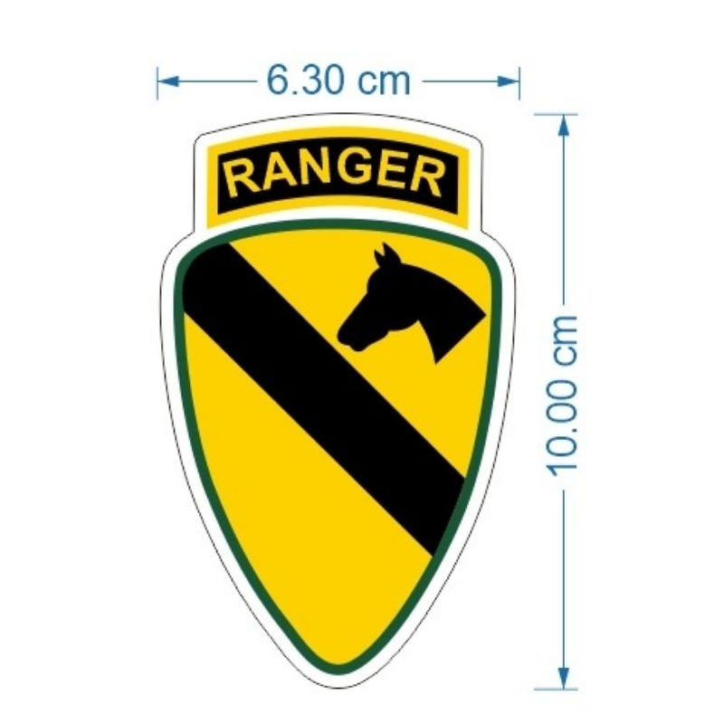 สติ๊กเกอร์ทหารม้าแรนเจอร์ cavalry Ranger1 แผ่น