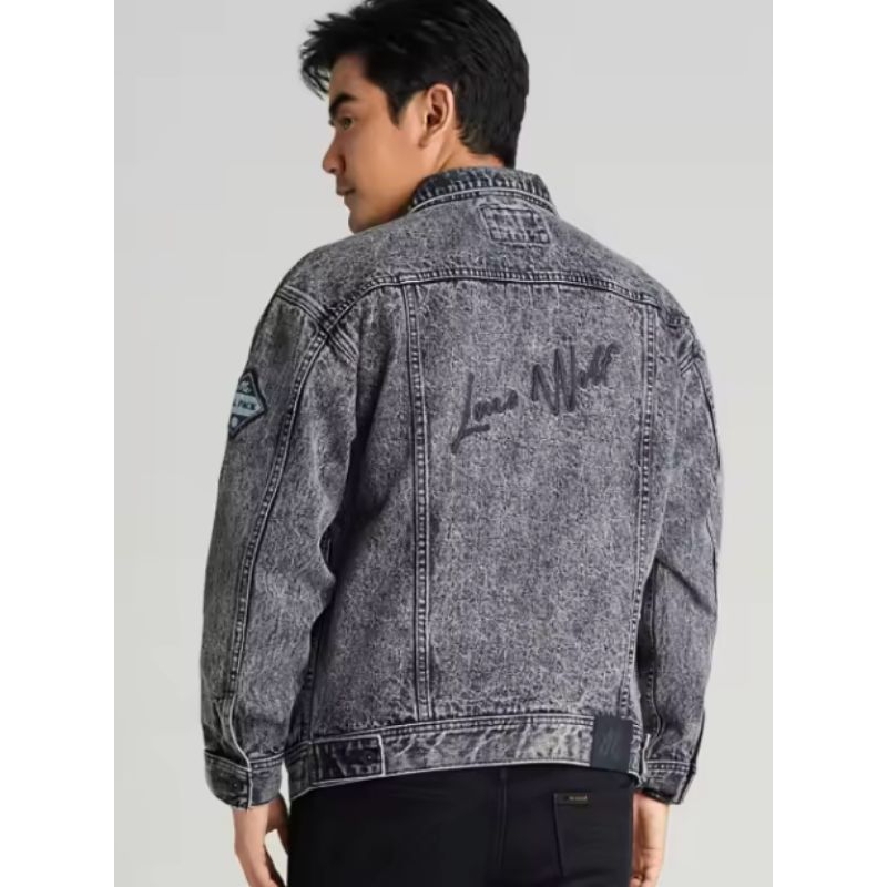 Mc Jeans Limited X J Lone Wolf เสื้อแจ็คเก็ตยีนส์ผู้ชาย Oversized Fit MJAZ026 ราคา 2,890฿