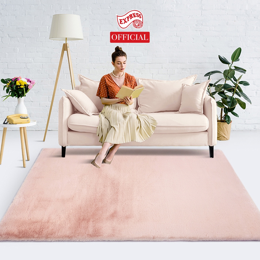 EXPRESS CARPET พรมรุ่น BAMBI ไซส์ S 80x150cm ขนยาวหนานุ่ม 35 mm มีหลายสี พรมขนกระต่าย พรมห้องนอน