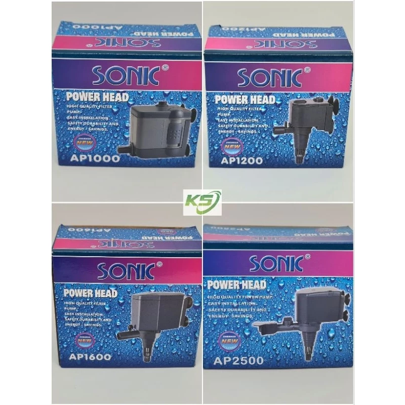 ปั้มน้ำตู้ปลา ปั้มน้ำบ่อปลา ปั้มน้ำพุ น้ำล้น sonic AP1000 AP1200 AP1600 AP2500