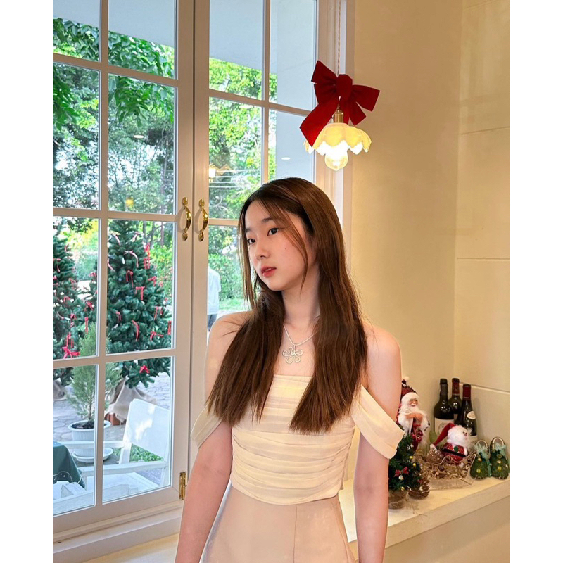 Beatrice - Cream🌷✨🍦เสื้อสายเดี่ยวกับกระโปรง สไตล์ลูกคุณหนูคะ น่ารักมากๆค่ะ🫶🏻 BT-CREAM