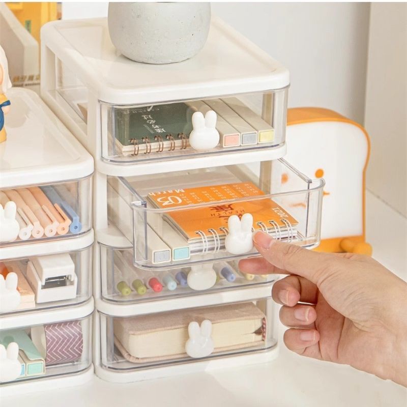 [แถมสติ๊กเกอร์]ลิ้นชักเล็ก กล่องเก็บของ กล่องใส่ของใช้จุกจิก ลิ้นชักเก็บของ กล่องใส่เครื่องเขียน กล่องลิ้นชัก KKHOME - รูปที่ 4