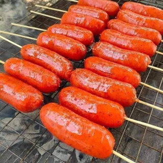 ไส้กรอกข้าวแดง  อร่อย ฮาล้าล