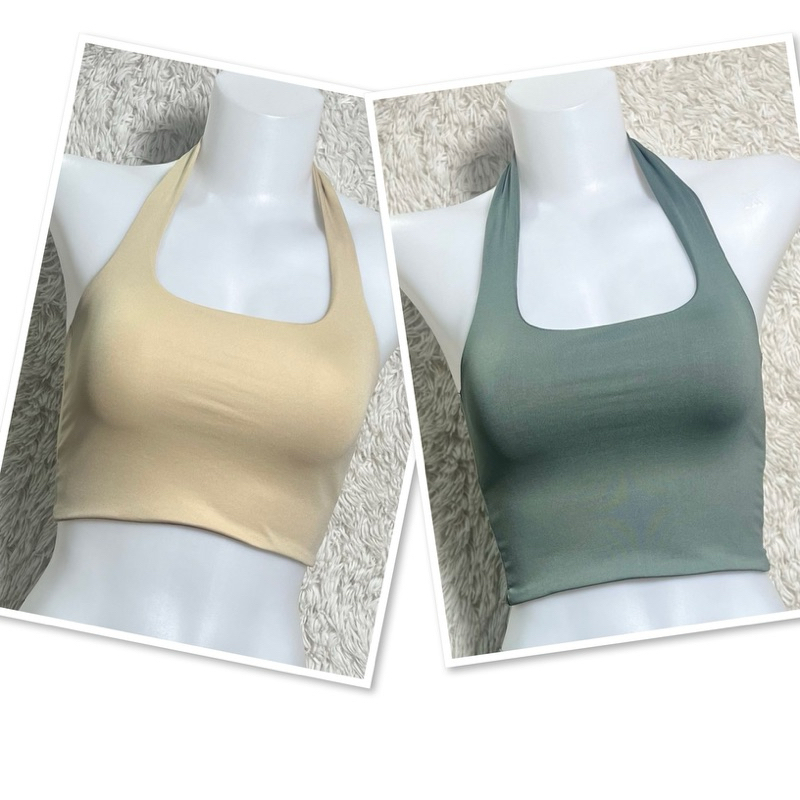 เสื้อคล้องคอ โชว์หลัง เอวลอยผ้าspandex – โปรปัง