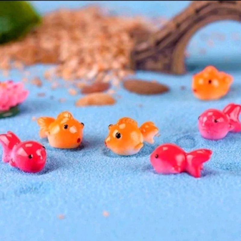 ปลา โมเดลแต่งสวนจิ๋ว สวนถาด ขนาดเล็ก