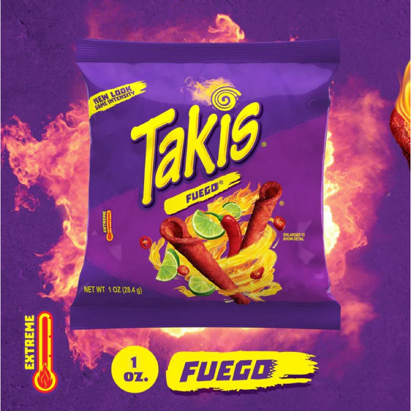 จากUSA🇺🇸 Takis Fuego 92g. ขนมทอดกรอบ ขนมนำเข้า รสเผ็ด+มะนาว