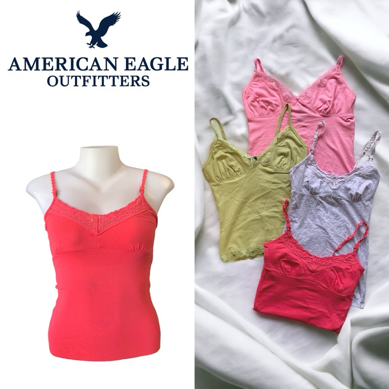 American Eagle (XX31) เสื้อสายเดี่ยว รัดรูป ผู้หญิง มีหลายสีให้เลือก