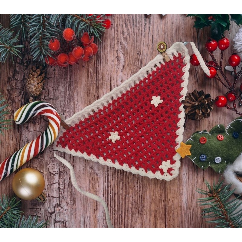 พร้อมส่ง ผ้าโพกผมไหมพรม ผ้าคลุมผมคริสต์มาส คาดผม Merry Christmas ตรุษจีน