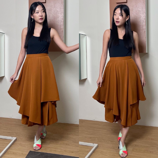 Layer skirt pants✨กางเกง layer ไล่ระดับ