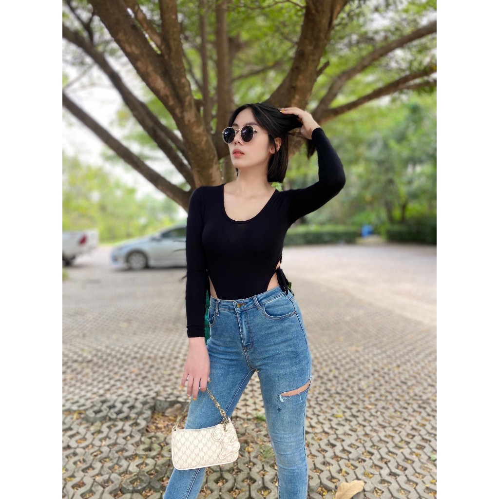 PIN80 บอดี้สูทคอกลม D18แขนยาว