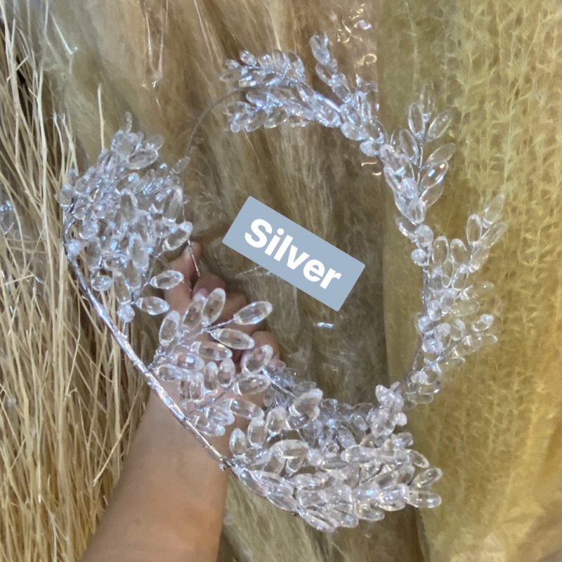 พร้อมส่ง ขายดีมาก ! มงกุฎคริสตัลรวงข้าว ใบมะกอก มงกุฎกรีก มงกุฎเจ้าหญิง มงกุฎเจ้าชาย ใส่ได้ 2 แบบ ค่ะ