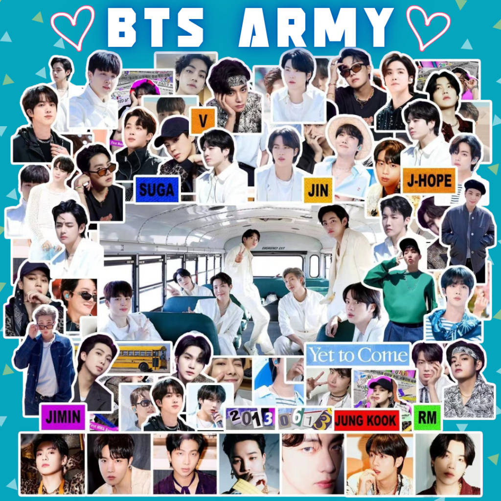 พร้อมส่ง สติ๊กเกอร์ BTS YET TO COME dicut 100 ชิ้น