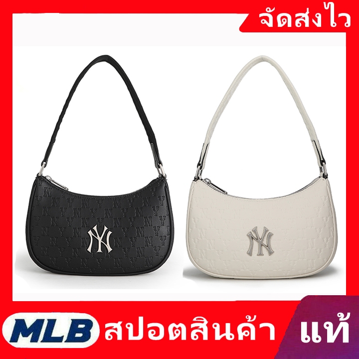 Bangkok shipped MLB bag NY handbag PU กระเป๋าสะพายไหล่ Underarm bag กระเป๋า Ny MONOGRAM EMBOSSED HOBO BAG