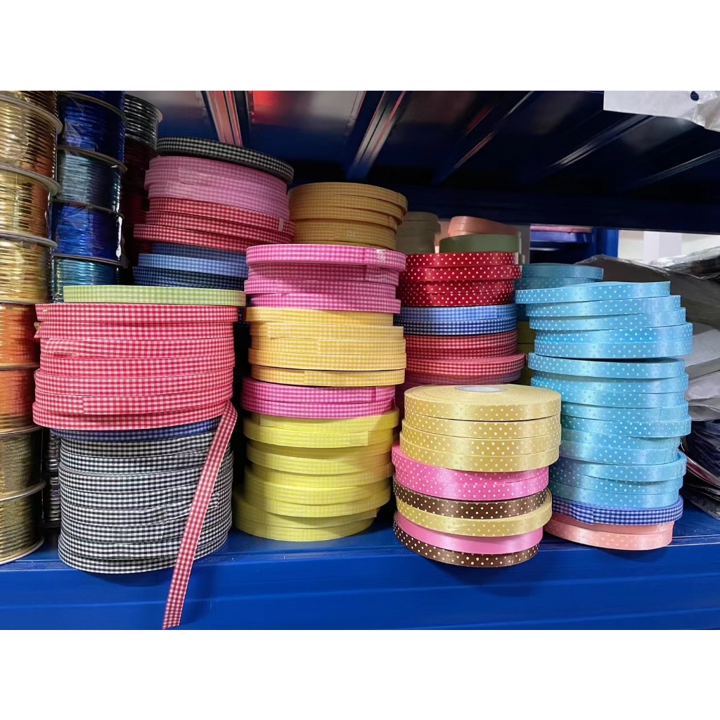 พร้อมส่ง! ริบบิ้นผ้าลายสก็อต กว้าง13มิล ม้วนละ100หลา มีให้เลือกหลากสี - รูปที่ 2