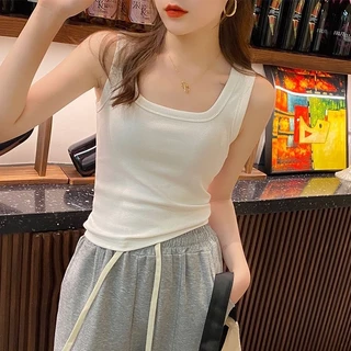 เสื้อครอปคอยู ผ้าฝ้าย ยืดหยุ่นได้ดี ระบายอากาศ ใส่สบาย เก็บเนื้อใต้รักแร้ เก็บทรง#A23
