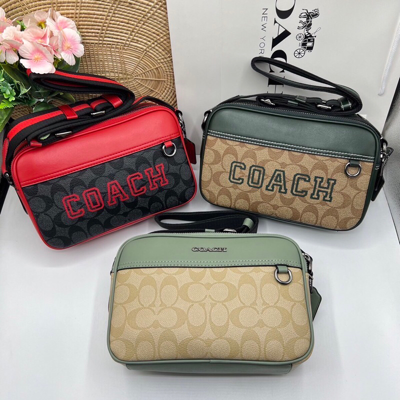 Coach camera bag /  COACH GRAHAM CROSSBODY BAG เกรดออริ 1:1 สลับแท้ หนังแท้สวย ใช้ต่างประเทศได้