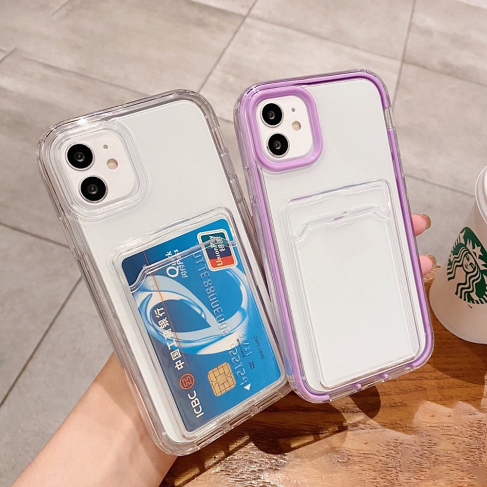 3 In 1 Case เคส for IPhone 16 11 15 14 13 12 Pro Max XR 6 7 8 Plus SE แบบใส กันกระแทก สีมาการอง