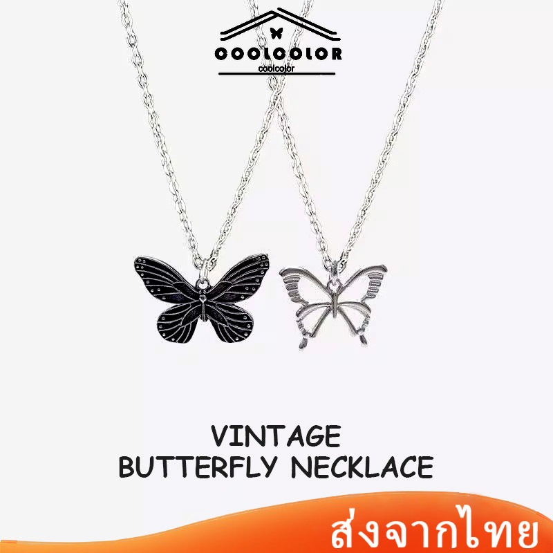 ส่งจากไทย สร้อยคอโบว์แบบรูกลวงวินเทจแฟชั่นสไตล์เกาหลีเจ้าหญิงเงินสเตอร์ลิงS925จี้.COD