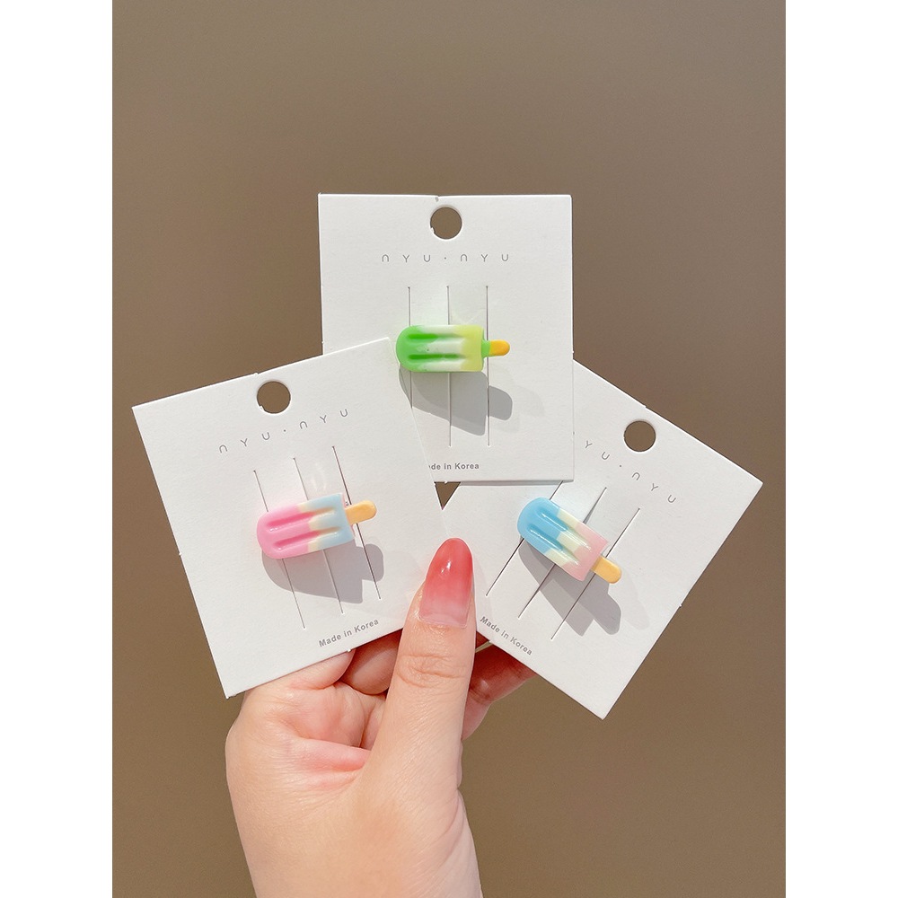 เก็บเงินปลายทาง 1บาทกิ๊บติดผมน่ารักหวาน ไอศกรีมสีแคนดี้ รูปปากเป็ด มินิความคิดสร้างสรรค์ นักเรียนเด็กสำหรับผู้หญิง-Move.