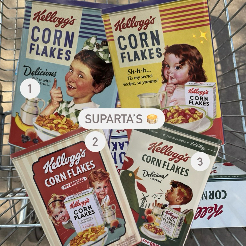 พร้อมส่ง🥣 กล่องเหล็ก Kellogg’s corn flakes 🌽