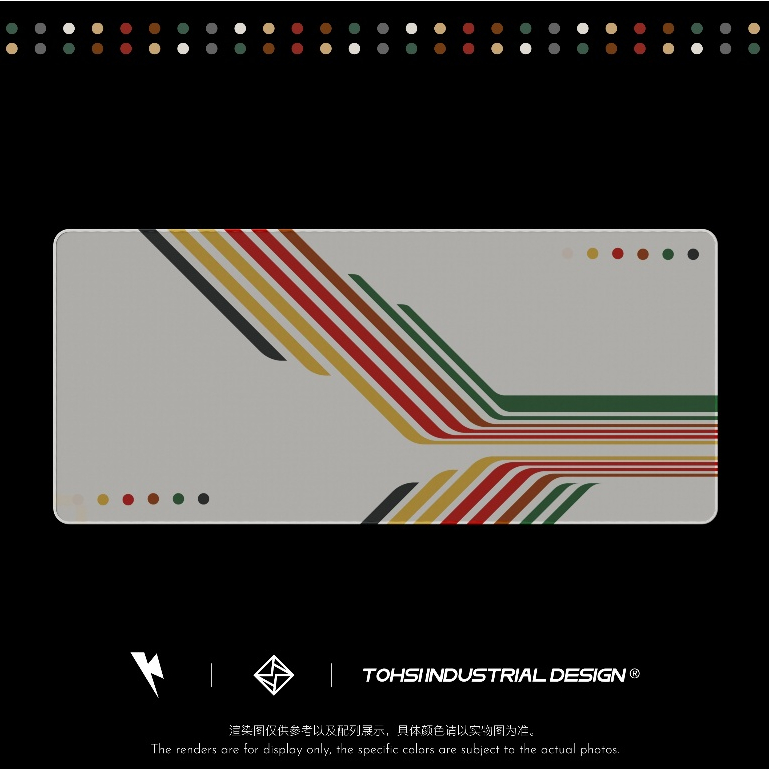 Retro Mixed Light Deskmat แผ่นรองเม้าส์