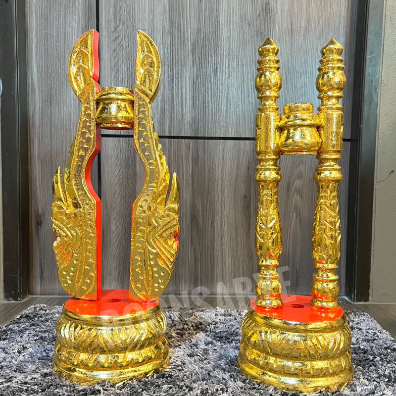 ขาตั้งตาลปัตรไม้ เคลือบเงาอย่างดี พร้อมส่งค่า - รูปที่ 3