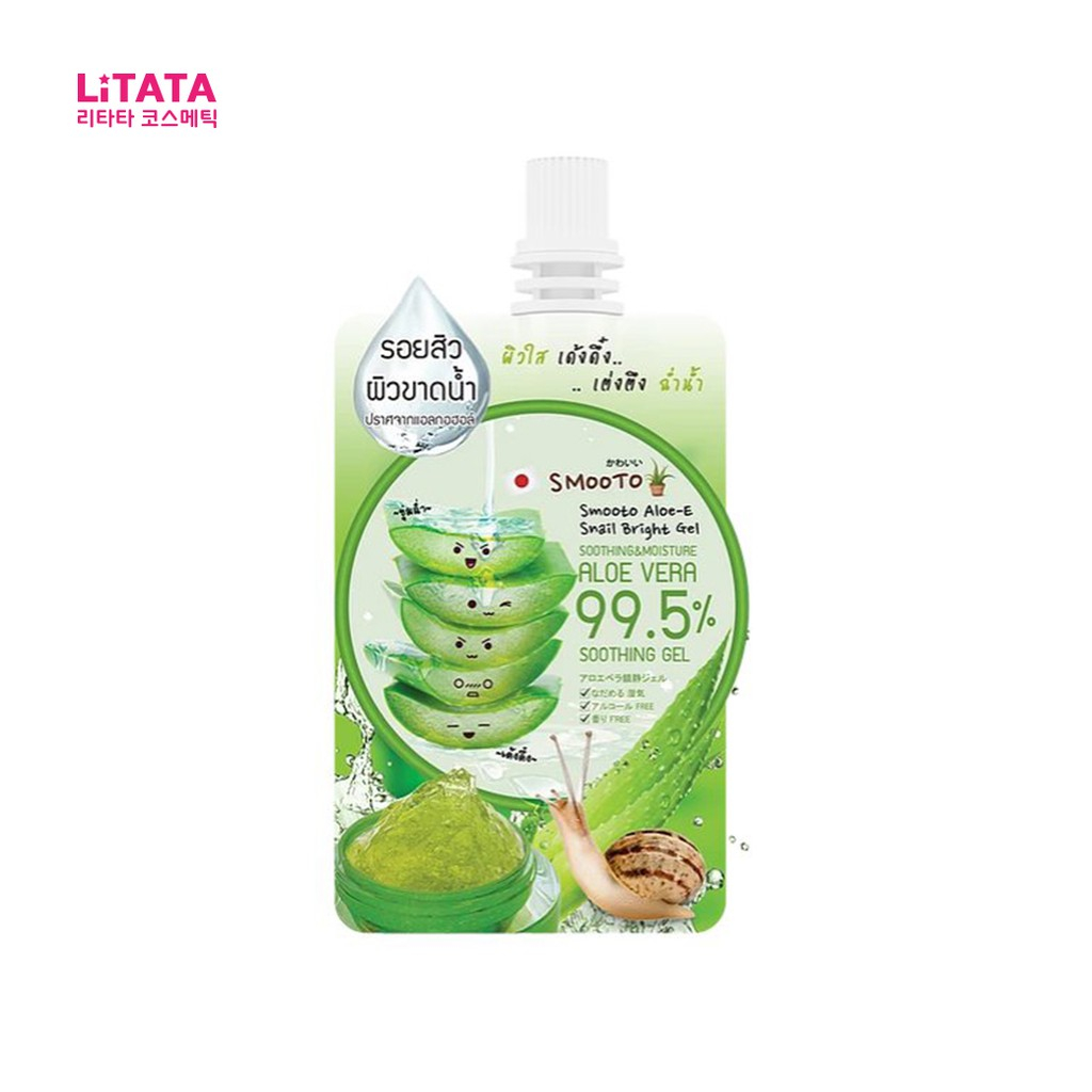 ซื้อ [ 1 ซอง ] สมูทโตะ อโล-อี สเนล ไบรท์ เจล Smooto Aloe-E Snail Bright Gel 50 กรัม