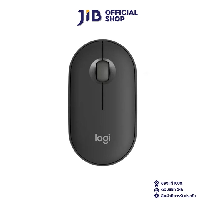 BLUETOOTH MOUSE (เมาส์บลูทูธ) LOGITECH M350S PEBBLE 2 WIRELESS SILENT (GRAPHITE)