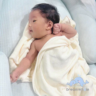 DreamWhale ผ้าเช็ดตัวเด็ก เนื้อนุ่มละเอียดพิเศษ ไม่บาดผิวทารก ซึมซับไวแห้งสนิท แห้งไว ไม่เป็นขน ขนาด 60x120 cm