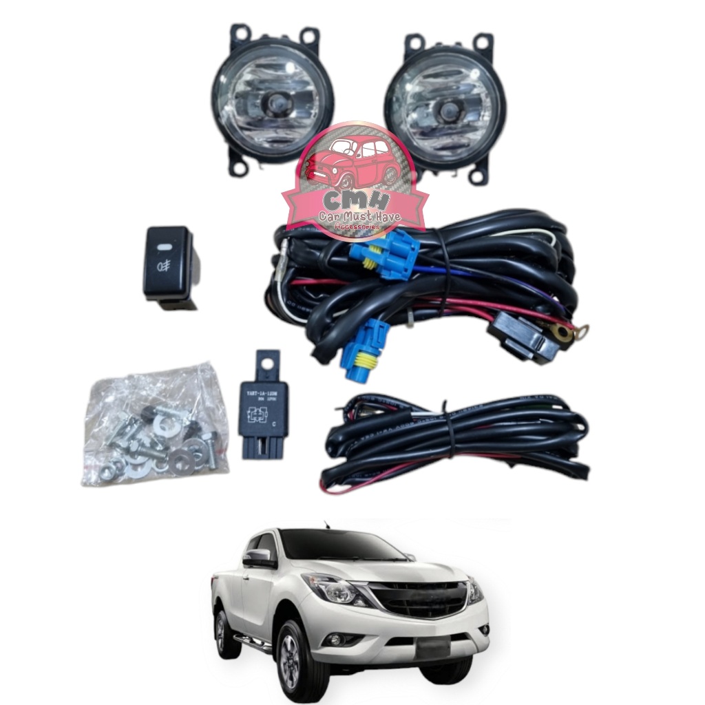 ไฟตัดหมอก โคมใส โคมเหลือง MAZDA BT 50 PRO มาสด้า บีที 50 โปร 2012 2013 2014 2015 2016 2017 2018 2019
