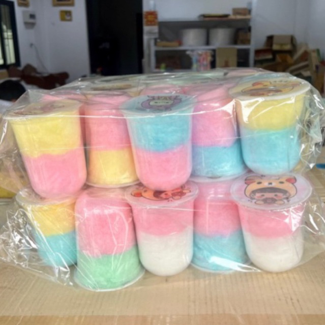 ขนมสายไหมแก้วแคปซูลขนาด16oz 40แก้ว