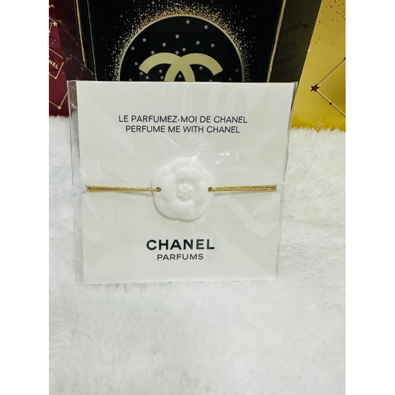 CHANEL Parfums Ceramic Camellia String Bracelet สร้อยข้อมือ Chanel perfume