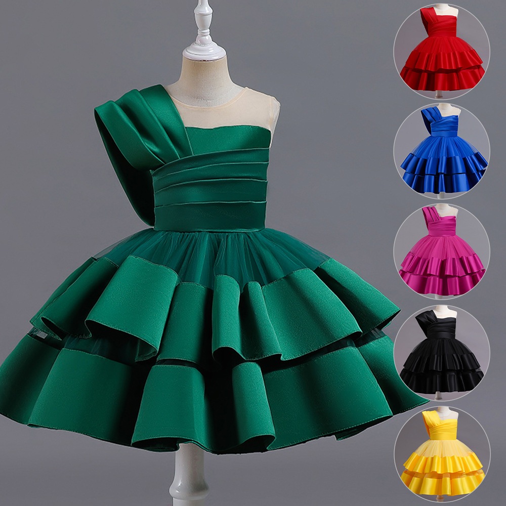 พร้อมส่งในไทย! ชุดดรัมเมเยอร์ ชุดเดินพาเหรด "ชุดบ่าเดี่ยวกระโปรงสั้น 3 ชั้น"