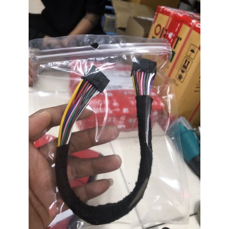 ปลั๊กพ่วง สายพ่วง เพาเวอร์แอมป์ สำหรับจอแอนดรอย Power Amp Android  alpha coustic mxl สายต่อแอมขยายจอ