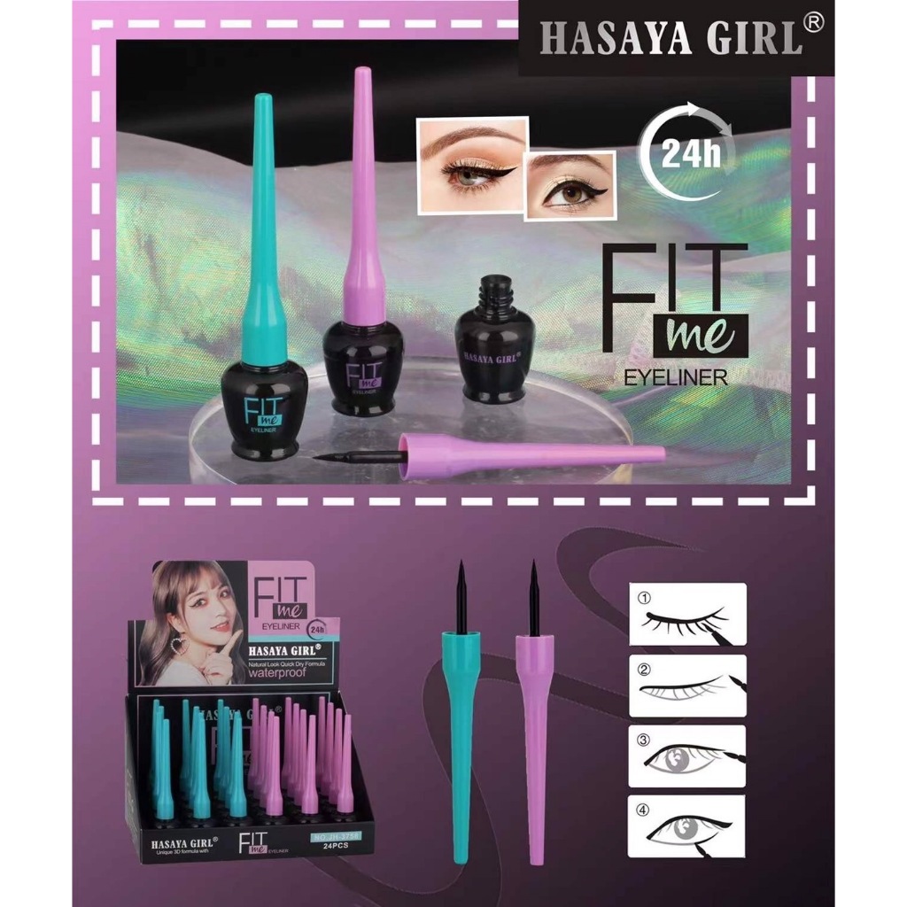 HASAYA GIRL อายไลเนอร์ สูตรกันน้ำ ดูเป็นธรรมชาติ แห้งไว วาดเส้นสวย ติดทน คมชัด Natural Look Quick Dry Formula