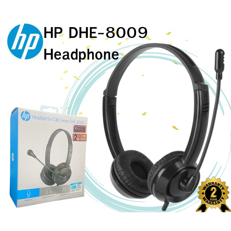 Headset for Call Center HP DHE-8009 head phone มีไมด์ แจ๊กเดี่ยว