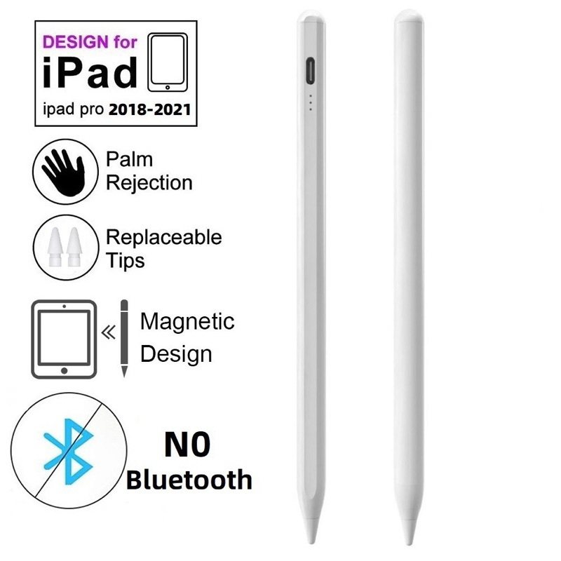 [ไม่ล่าช้า ปากกา iแพด] ปากกาสไตลัส Pencil วางมือ+แรเงาได้ Stylus Penสำหรับ Pad Ai,5,4,3 Gen,10,9,8,7,6 Mini6,5ใช้งานง่าย