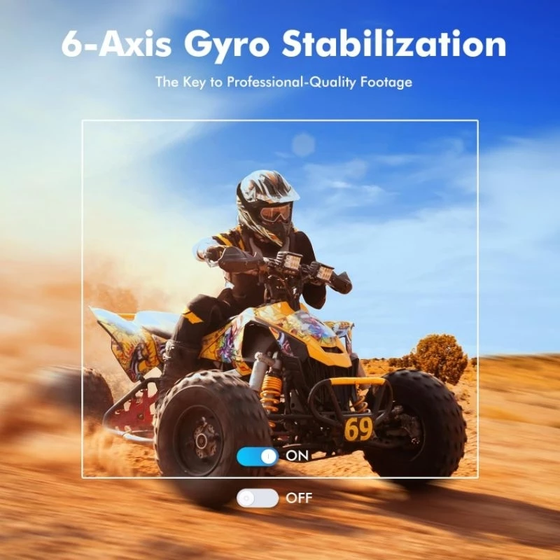 Action Camera 5K WiFi กล้องติดหมวกกันน็อค กล้องติดมอเตอร์ไซค์ thumbnail 9