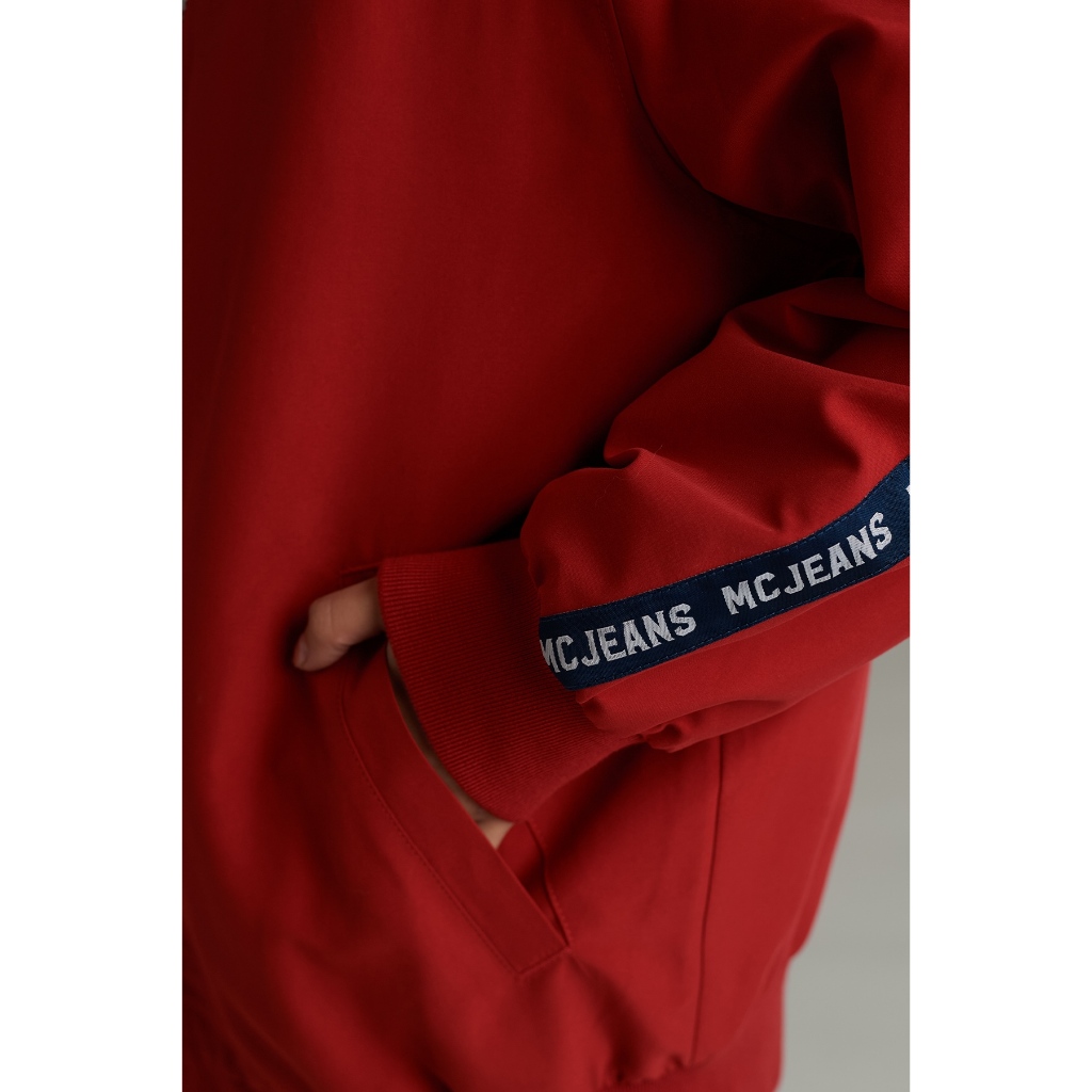 Mc jeans เสื้อแจ็คเก็ตบอมเบอร์ Unisex แขนยาว สีแดง MJCP061