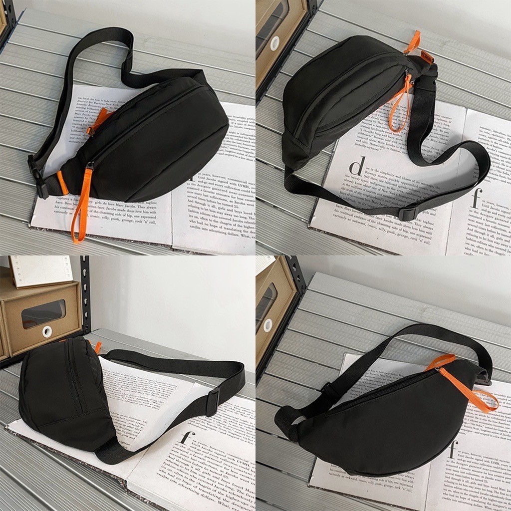 B-807 พร้อมส่ง กระเป๋าคาดอก คาดเอว ผ้าไนล่อน กันน้ำกันฝน สีพื้น แฟชั่น สไตล์เกาหลี สำหรับผู้ชายและผู้หญิง