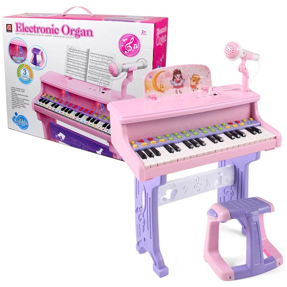 TeleCorsa เปียโนเด็กเล่น เปียโนเด็ก เปียโน พร้อมไมโครโฟน ชุดเปียโนเด็ก Electronic Organ(คละสี) รุ่น Organ-8818-206-01G-R
