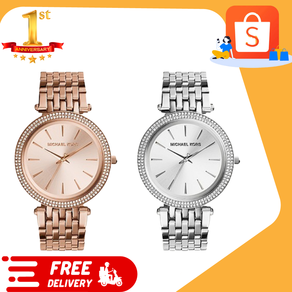 นาฬิกา Michael Kors Watch <MK> รุ่น MK3190 MK3192 สายสแตนเลสสีเงิน และ สีโรสโกลด์