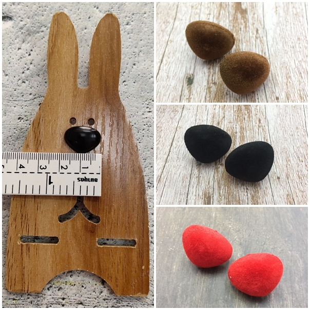 จมูกตุ๊กตา พลาสติก / สักหลาด (แพ็ค 50 ชิ้น)