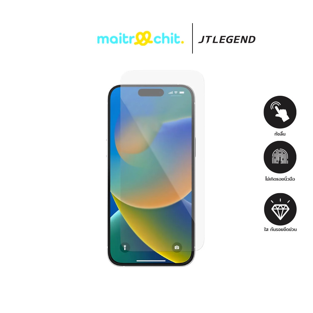JTLEGEND รุ่น TitanGuard Protector ฟิล์มกระจกกันรอยสำหรับ iPhone 15 Pro / 15 Pro Max