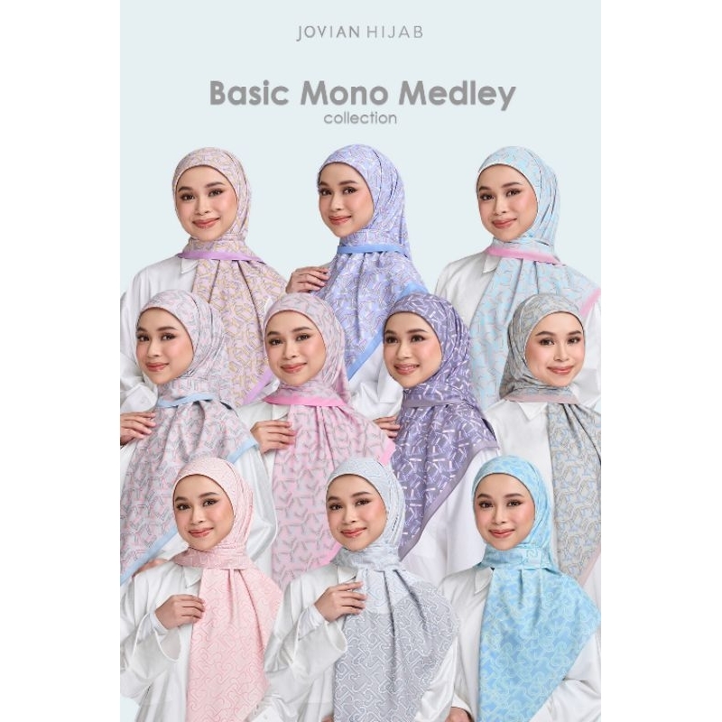 Jovian | Hijab Mono Medley Basic Square Shawl แบรนด์นำเข้าจากมาเลเซีย